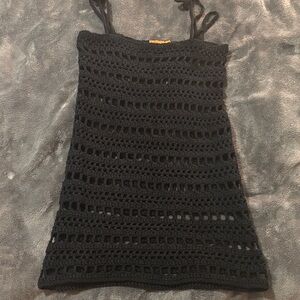 Black Crochet Dress